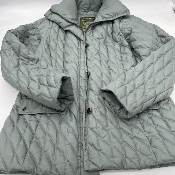 Eddie Bauer Blue Goose Down Puffer Quilted Winter Jacket Coat Women's Large - Picture 1 of 6